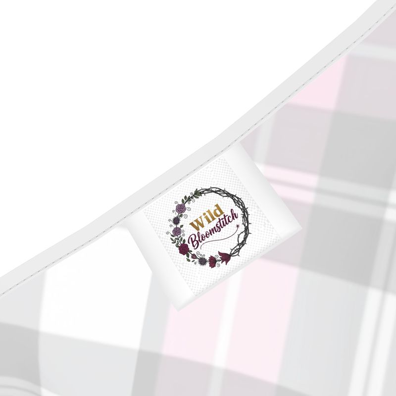 Pink & Preppy Mini Slip Dress by Wild Bloomstitch 2XS-7XL UK Sizes