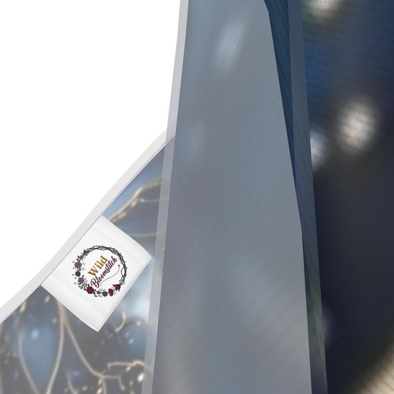 Celestial Bloom Halterneck Backless Dress by Wild Bloomstitch 2XS-2XL UK Sizes