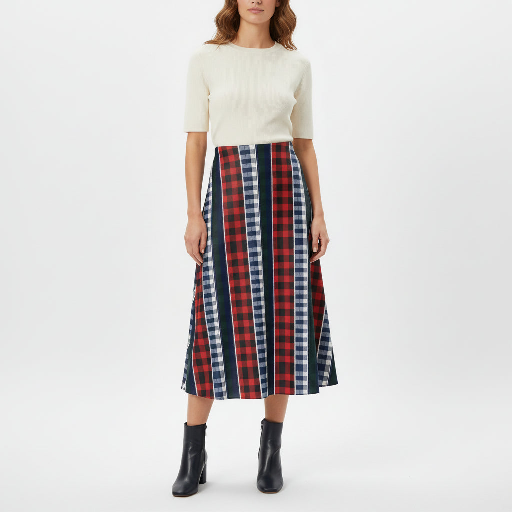 Plaid Reverie Midi Skirt by Wild Bloomstitch 2XS–7XL UK Sizes