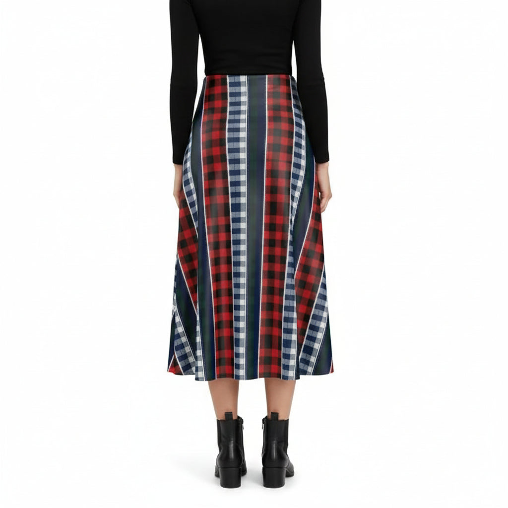 Plaid Reverie Midi Skirt by Wild Bloomstitch 2XS–7XL UK Sizes