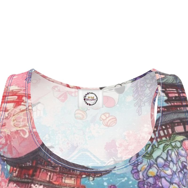 Panda Pagoda Dreamscape Skater Dress by Wild Bloomstitch XS- 4XL UK Sizes