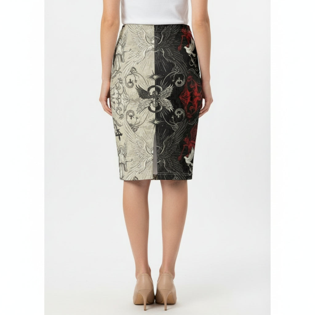 Divine Rift Pencil Skirt by Wild Bloomstitch 2XS-2XL UK Sizes