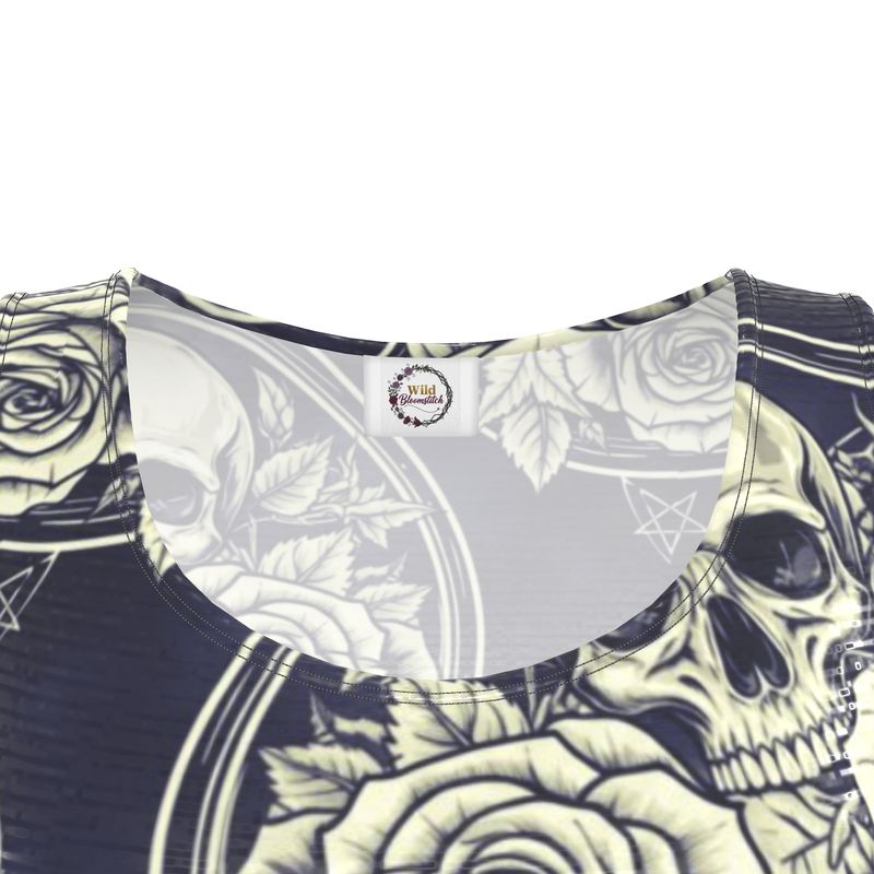 Gothic Bloom Skater Dress by Wild Bloomstitch XS-4XL UK Sizes