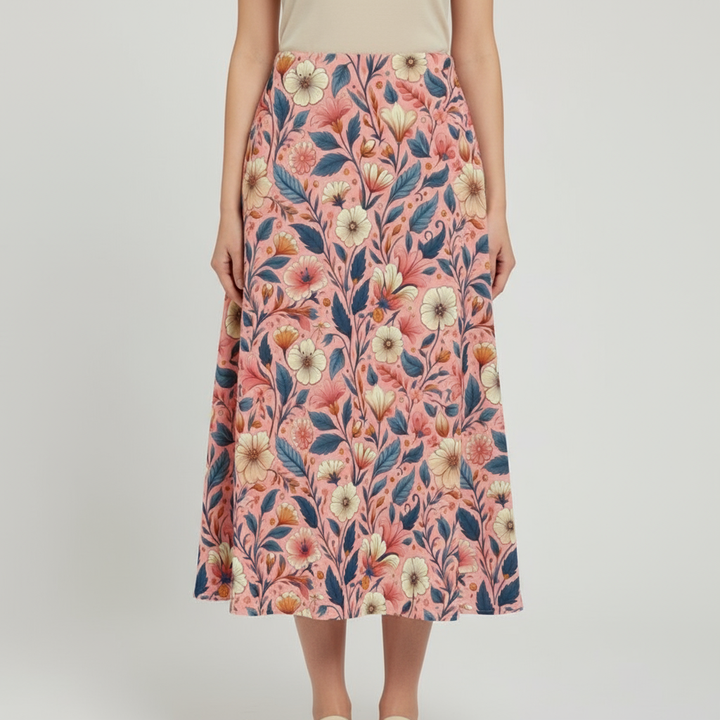 Bloomspell Midi Skirt by Wild Bloomstitch 2XS-7XL UK Sizes