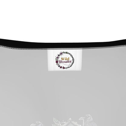 Raventhorn Bloom Gothic Crop Top by Wild Bloomstitch 2XS-4XL