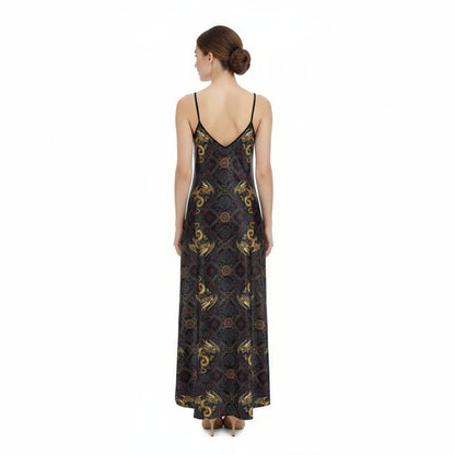 Golden Rebellion Maxi Slip Dress by Wild Bloomstitch 2XS-7XL UK Sizes