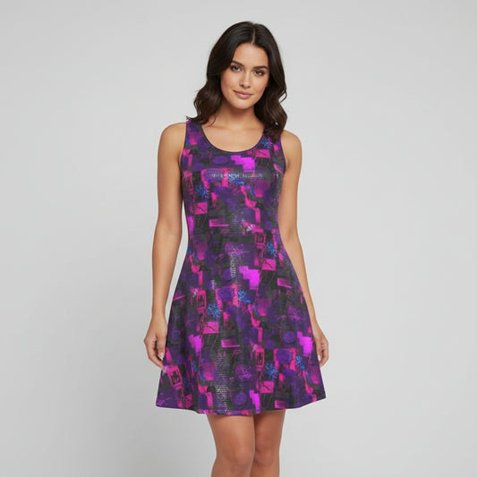 Riot Rose Skater Dress by Wild Bloomstitch XS-4XL UK Sizes
