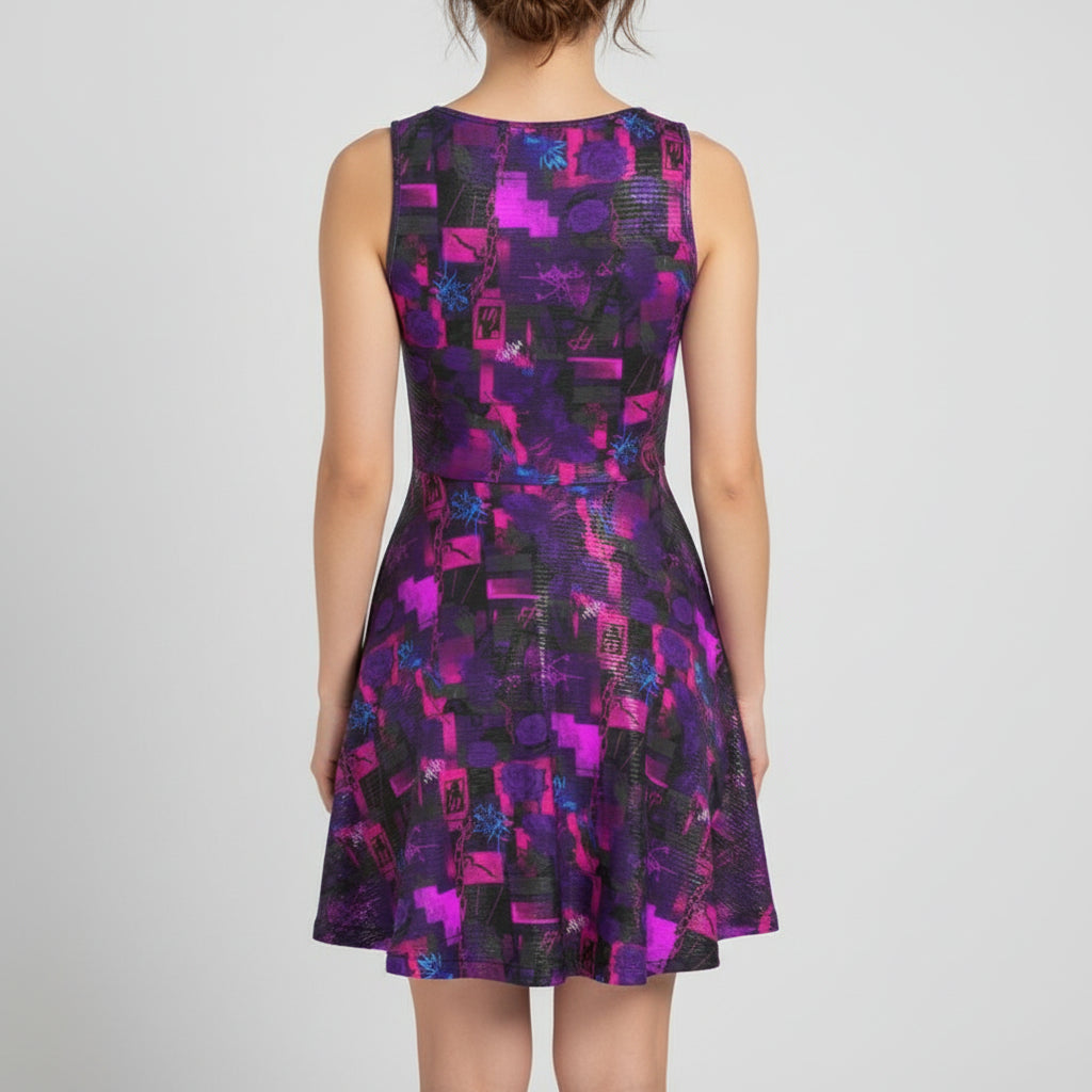 Riot Rose Skater Dress by Wild Bloomstitch XS-4XL UK Sizes