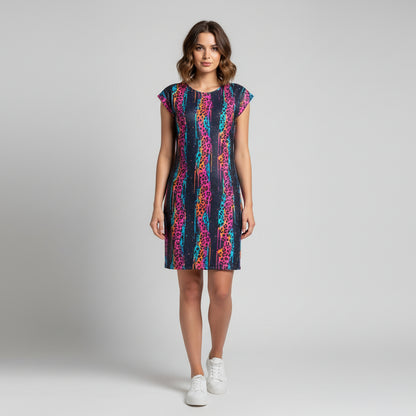 Dripcat Mirage Tunic T-Shirt Dress by Wild Bloomstitch XS-4XL UK Sizes