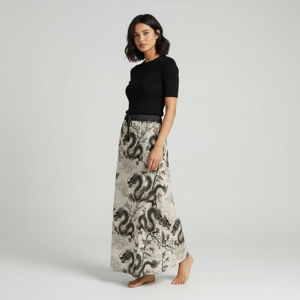 Outlaw Reverie Western Maxi Skirt by Wild Bloomstitch 2XS-2XL UK Sizes