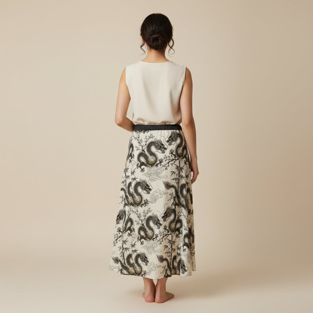 Outlaw Reverie Western Maxi Skirt by Wild Bloomstitch 2XS-2XL UK Sizes