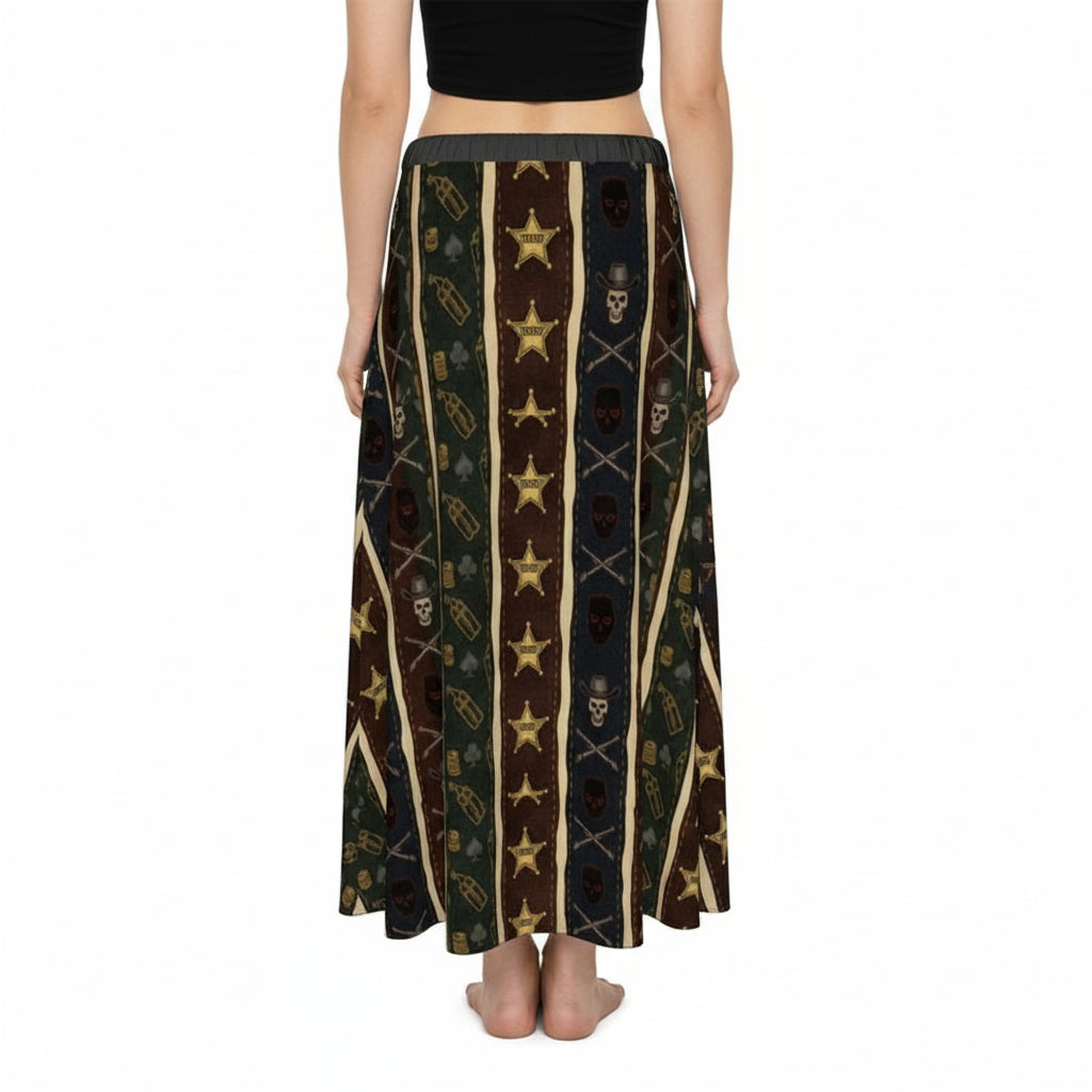 Outlaw Reverie Western Maxi Skirt by Wild Bloomstitch 2XS-2XL UK Sizes
