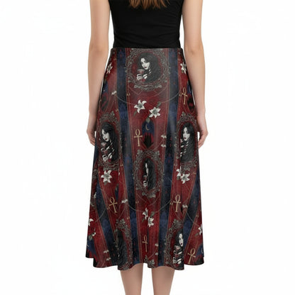 Wild Bloomstitch Moonlit Relic Gothic Midi Skirt 2XS-7XL