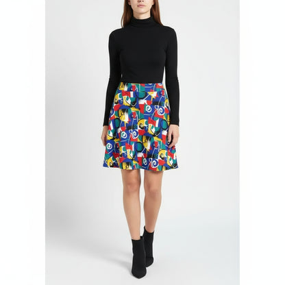 Patch Pop Flared Skirt by Wild Bloomstitch 2XS–4XL UK Sizes