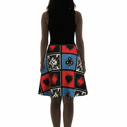 High Stakes Flared Skirt by Wild Bloomstitch 2XS-4XL UK Sizes