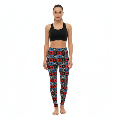 High Stakes High-Waisted Leggings by Wild Bloomstitch 2XS-2XL UK Sizes