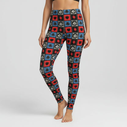 High Stakes High-Waisted Leggings by Wild Bloomstitch 2XS-2XL UK Sizes