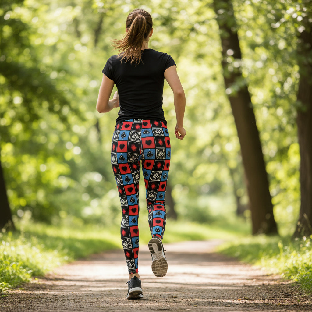 High Stakes High-Waisted Leggings by Wild Bloomstitch 2XS-2XL UK Sizes