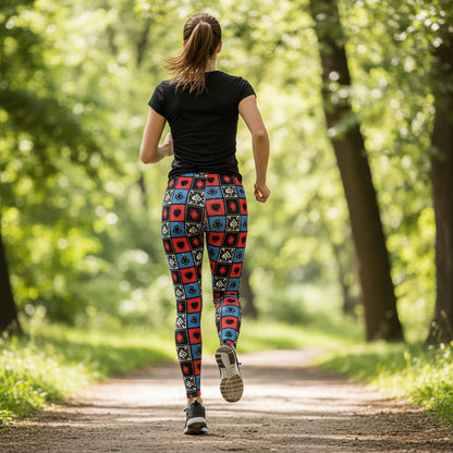 High Stakes High-Waisted Leggings by Wild Bloomstitch 2XS-2XL UK Sizes