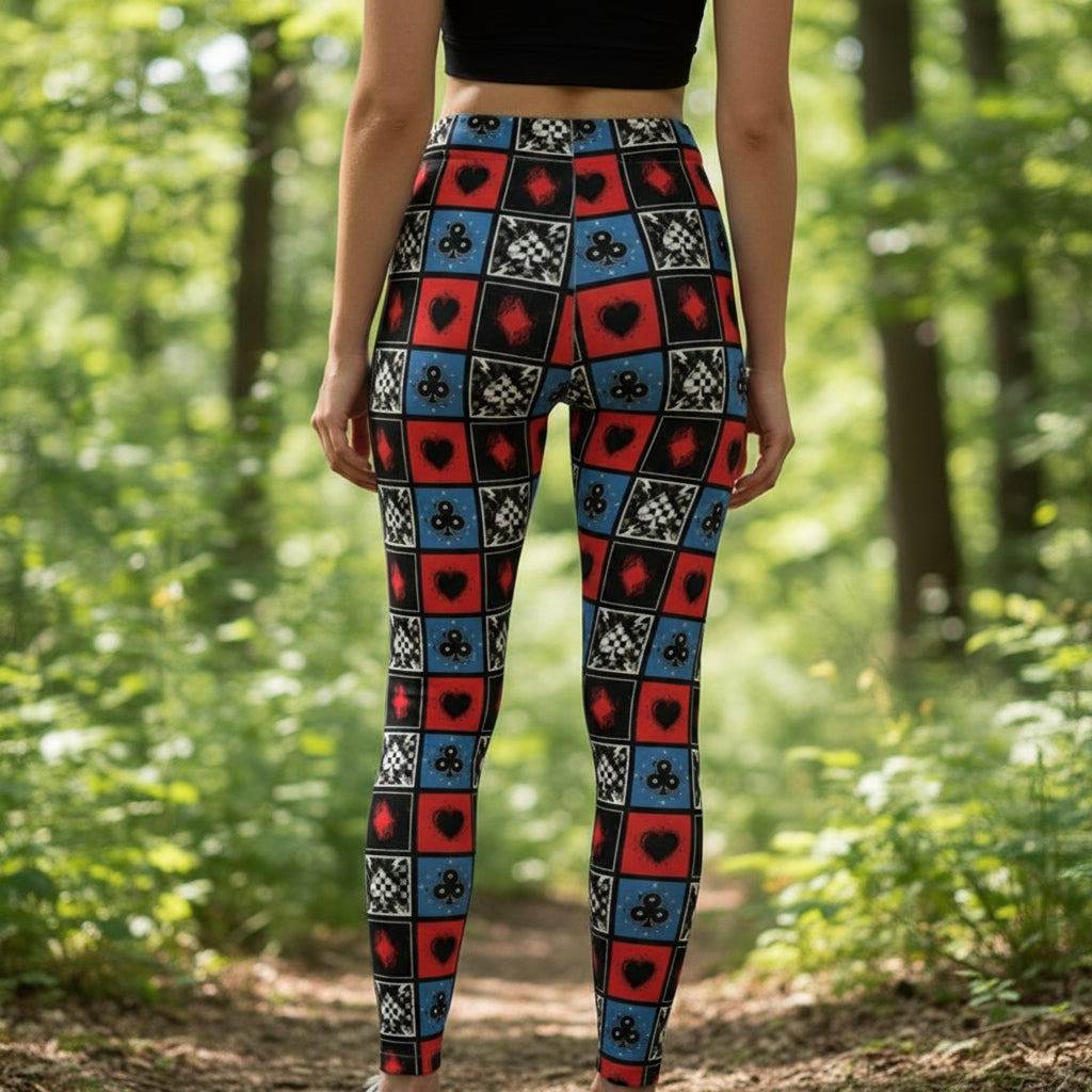 High Stakes High-Waisted Leggings by Wild Bloomstitch 2XS-2XL UK Sizes