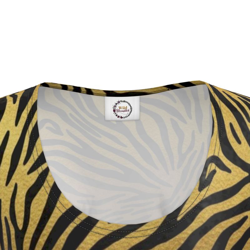 Golden Gallop Tunic T-Shirt Dress by Wild Bloomstitch XS-4XL UK Sizes