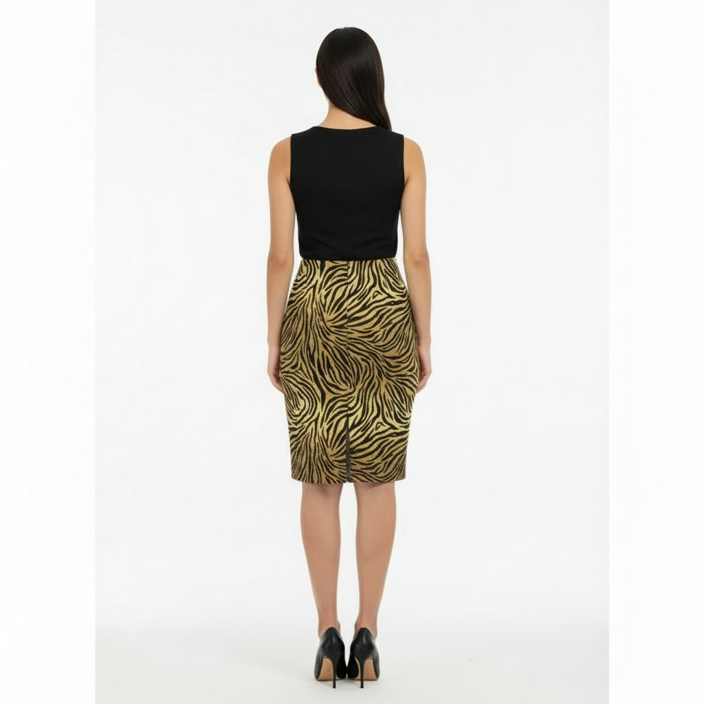 Golden Gallop Pencil Skirt by Wild Bloomstitch 2XS-2XL UK Sizes