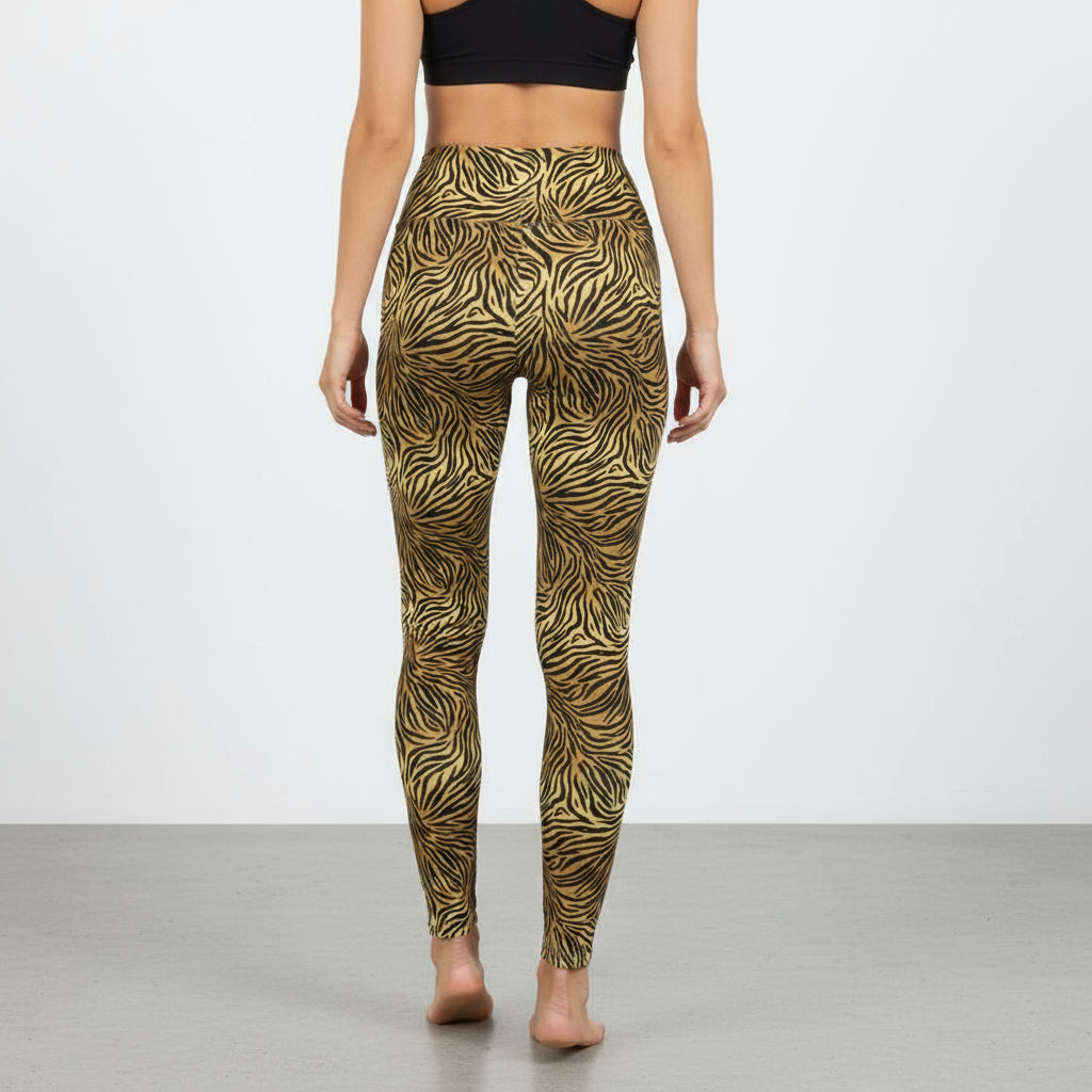 Golden Gallop High-Waisted Leggings by Wild Bloomstitch 2XS-2XL