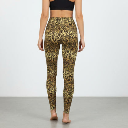 Golden Gallop High-Waisted Leggings by Wild Bloomstitch 2XS-2XL