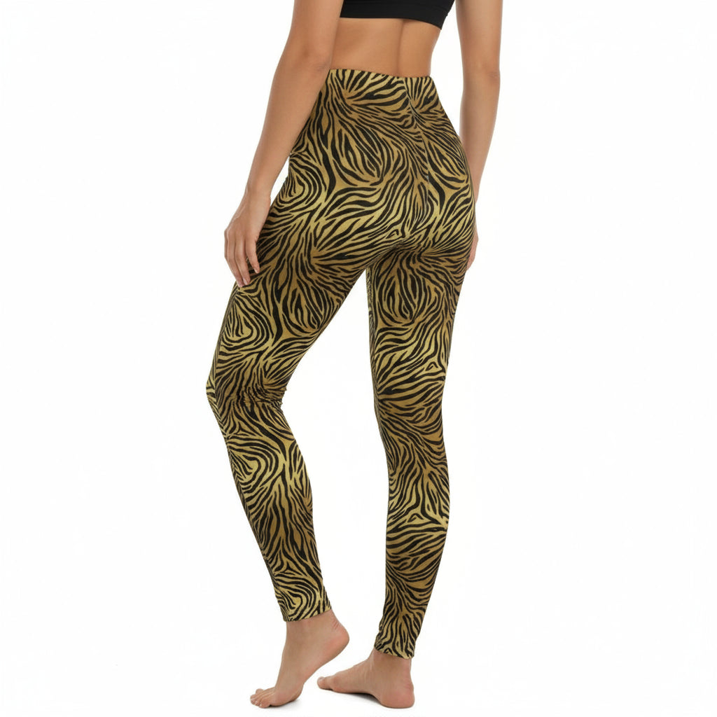 Golden Gallop High-Waisted Leggings by Wild Bloomstitch 2XS-2XL
