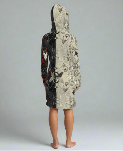 Divine Rift Hoodie Dress by Wild Bloomstitch 2XS-2XL UK Sizes